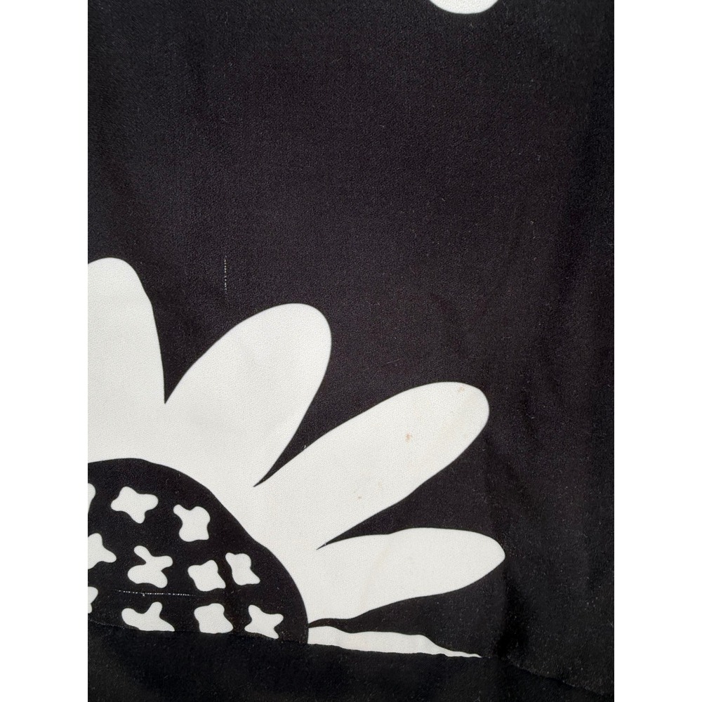 Victoria Beckham Target Shell Top Women M Black White Daisy Good Cropped Floral - Picture 2 of 8
